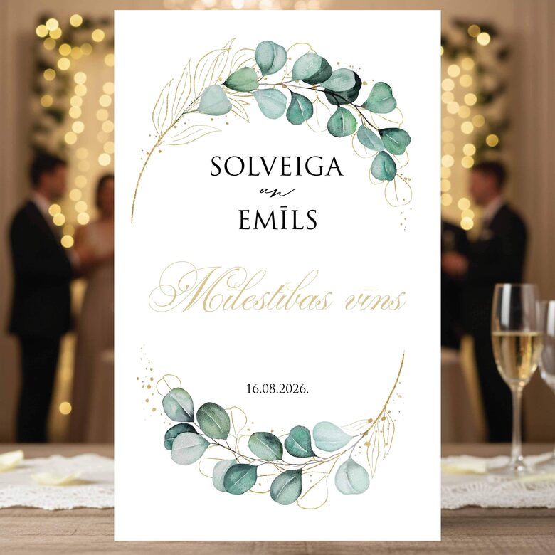 Personalizēta dzēriena etiķete kāzām #4