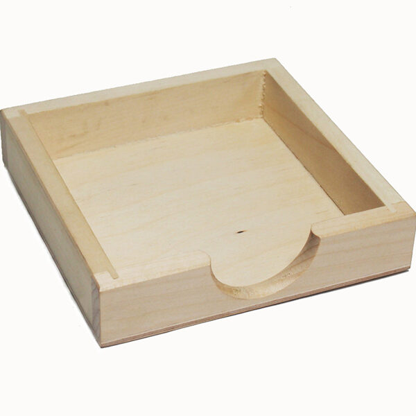Koka piezīmju lapiņu turētājs - zems 122x122x27 mm /ZSKK181/