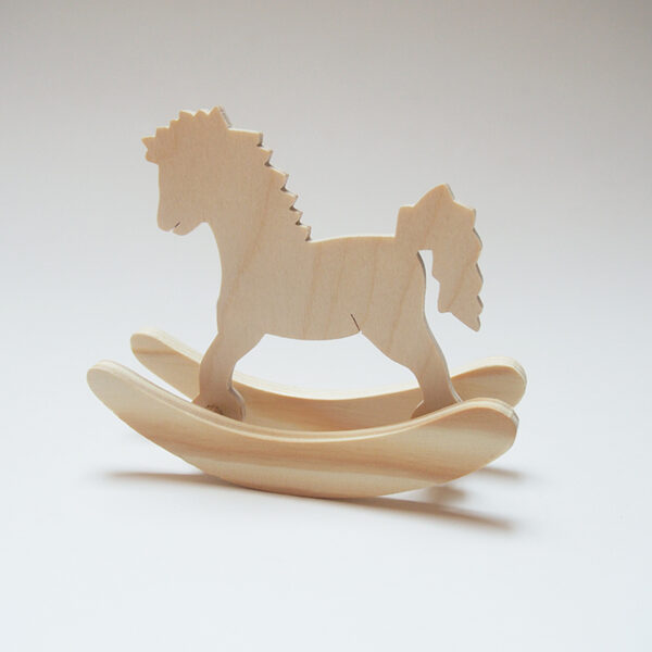 Dekoratīvs koka šūpuļzirdziņš - mini   120x40x100 mm /ZSKK209/