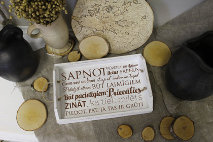 Koka paplāte ar gravējumu - Ģimenes likumi