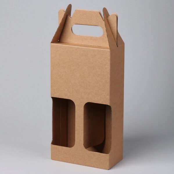 Mazā kaste ar lodziņiem 2 pudelēm 0,5L ar/bez apdrukas /ZSK15/