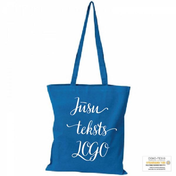 Auduma maisiņš ar apdruku ZILS