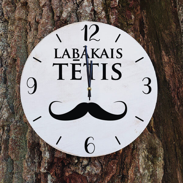 KOKA PULKSTENIS AR APDRUKU - Labākais tētis
