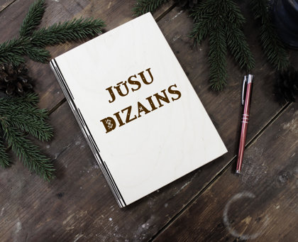 Plānotājs koka vākos ar gravējumu - Individuāls dizains